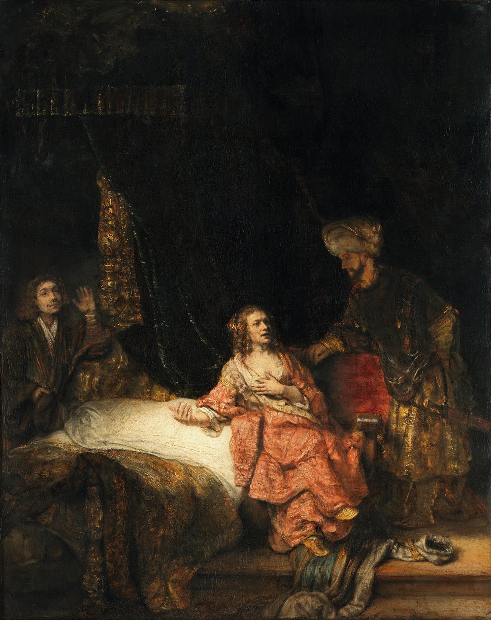 Josef og Potifars kone af Rembrandt