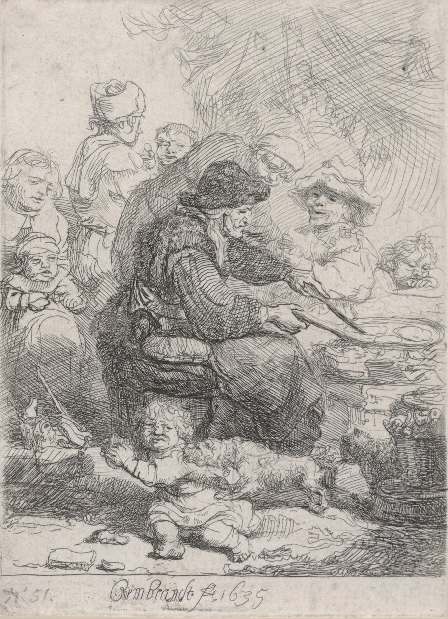 Pandekagekvinden af Rembrandt van Rijn
