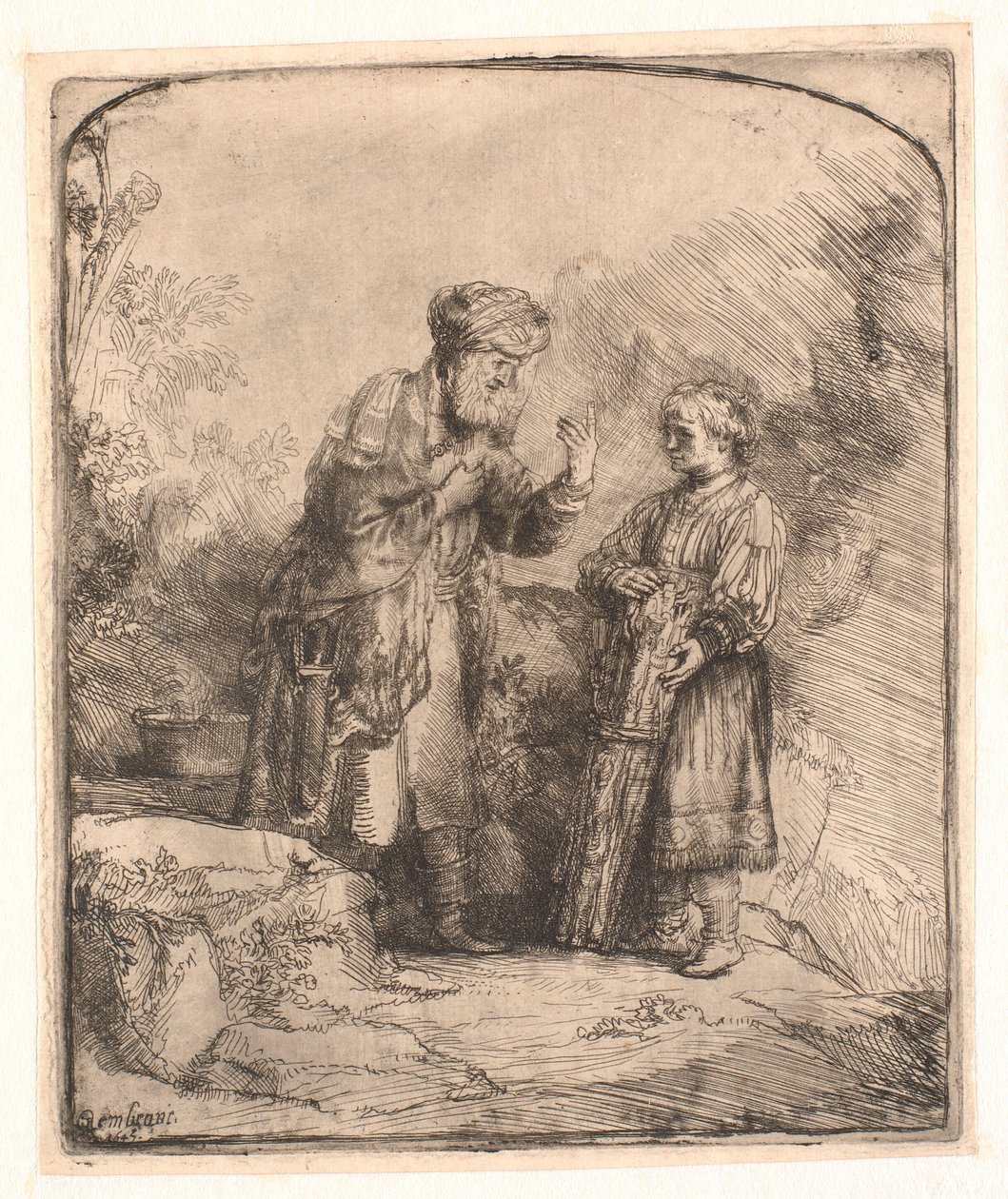 Abraham og Isak af Rembrandt van Rijn