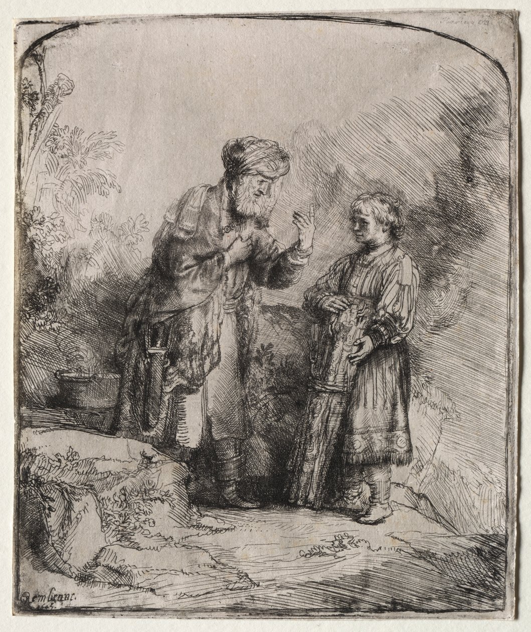 Abraham og Isak af Rembrandt van Rijn