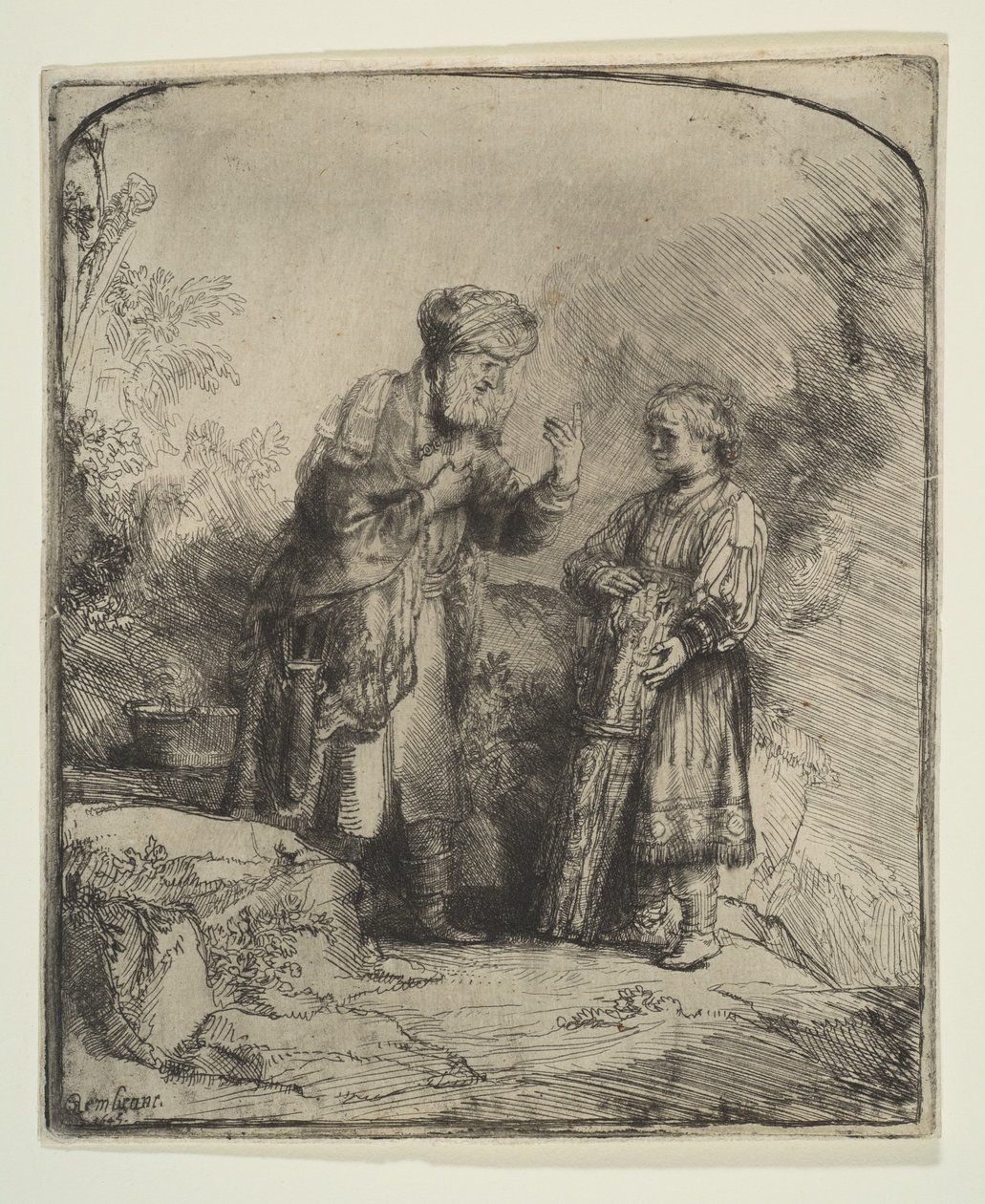 Abraham og Isak, 1645. af Rembrandt van Rijn