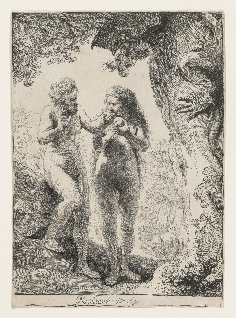 Adam og Eva, 1638 af Rembrandt van Rijn