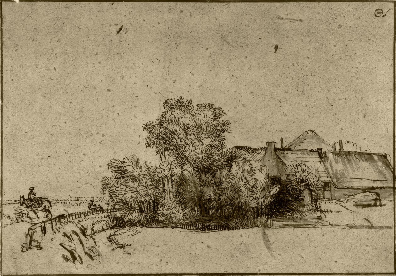 Stuehus i Amsteldijk af Rembrandt van Rijn