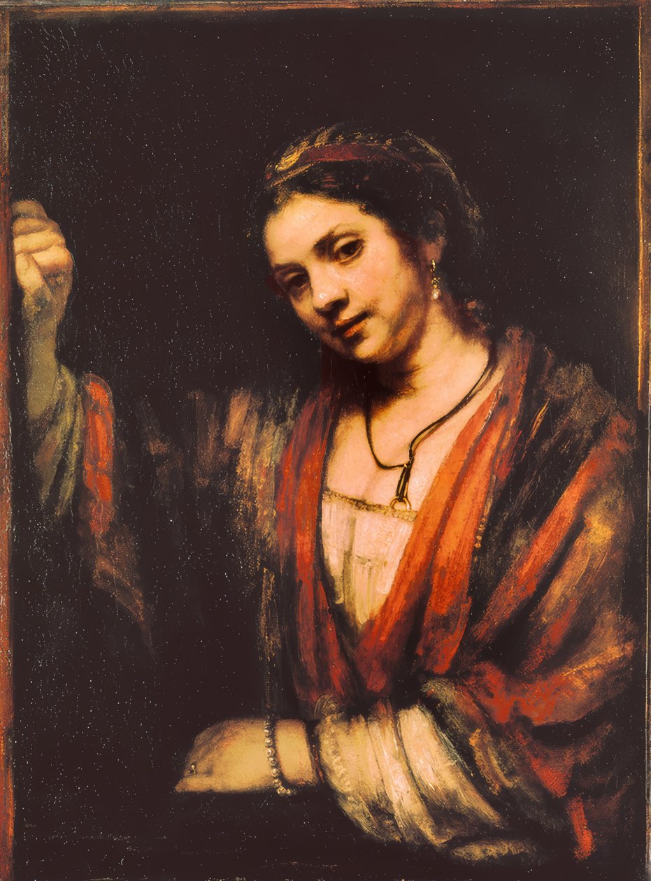 Portræt af Hendrickje Stoffels af Rembrandt van Rijn