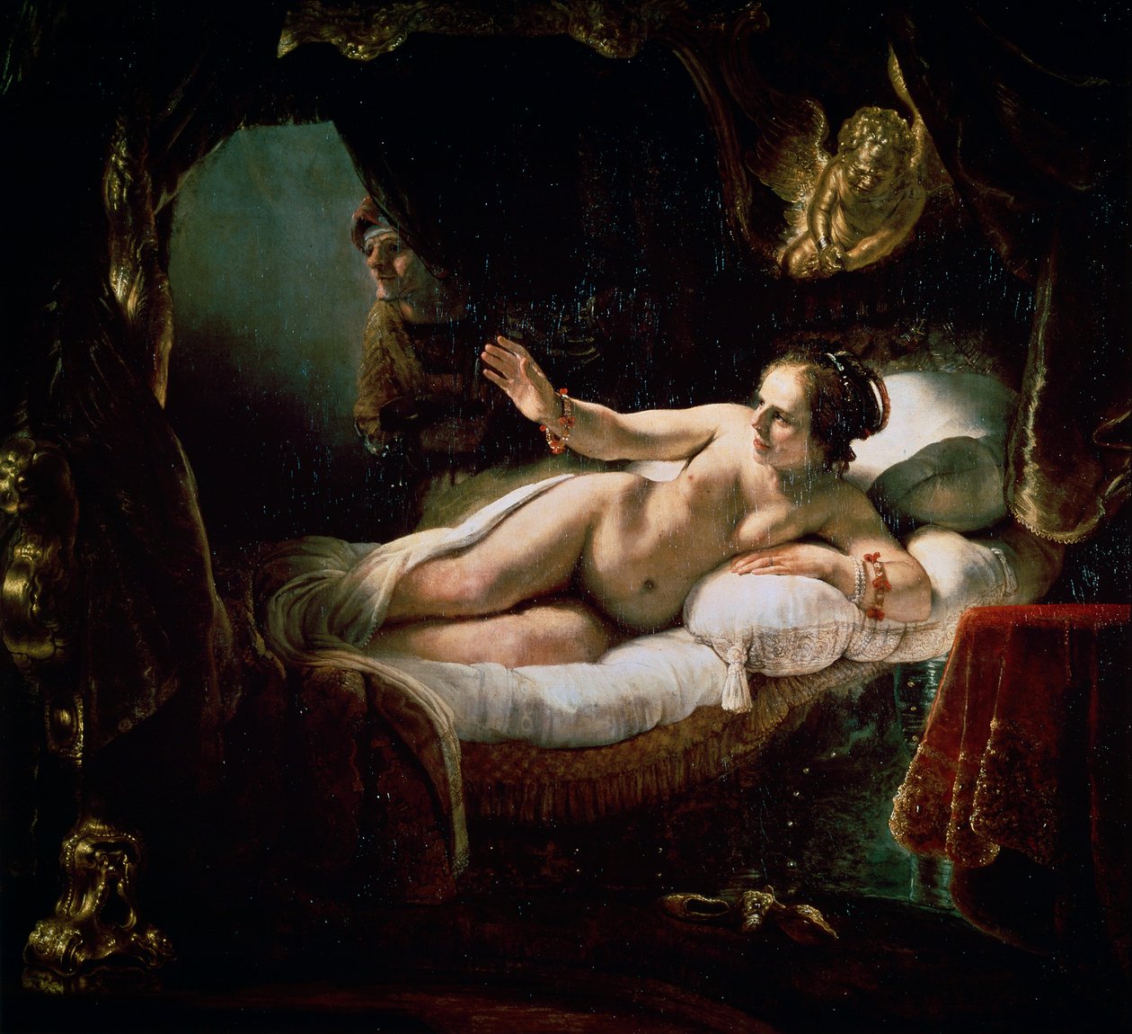 Danae, 1636. af Rembrandt van Rijn