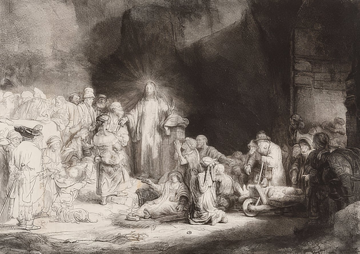 Det hundrede gylden blad. Omkring 1649 af Rembrandt van Rijn