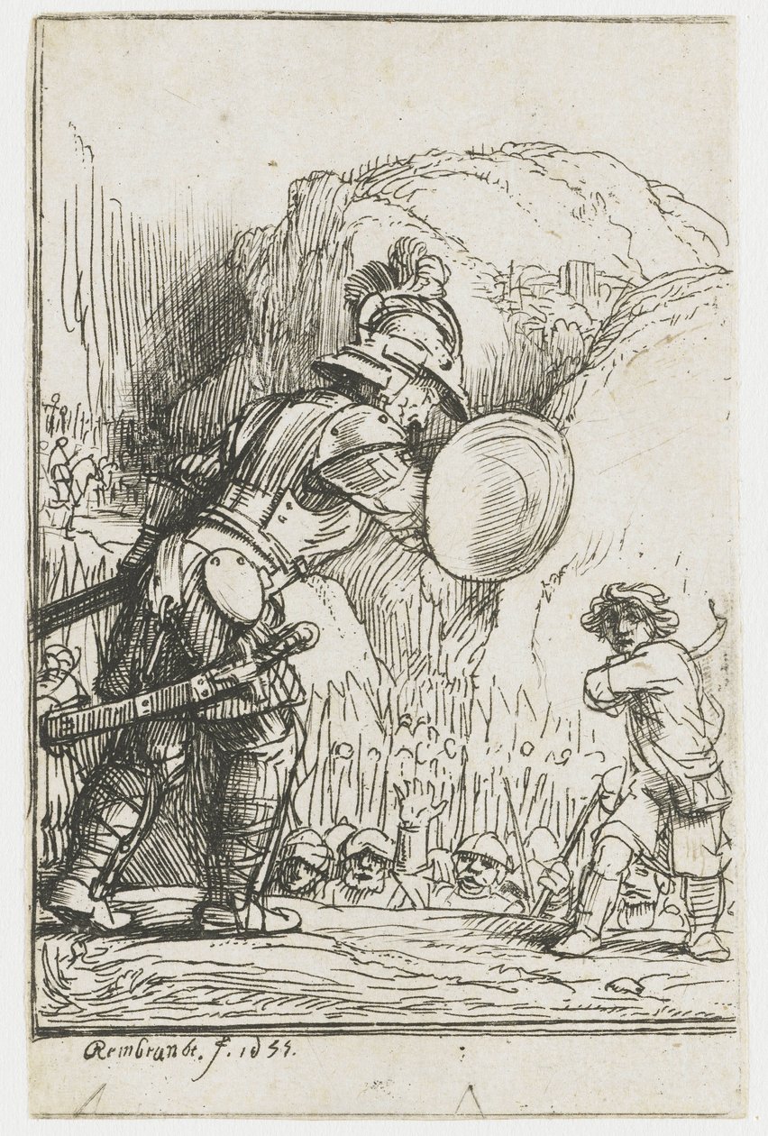 David og Goliat af Rembrandt van Rijn