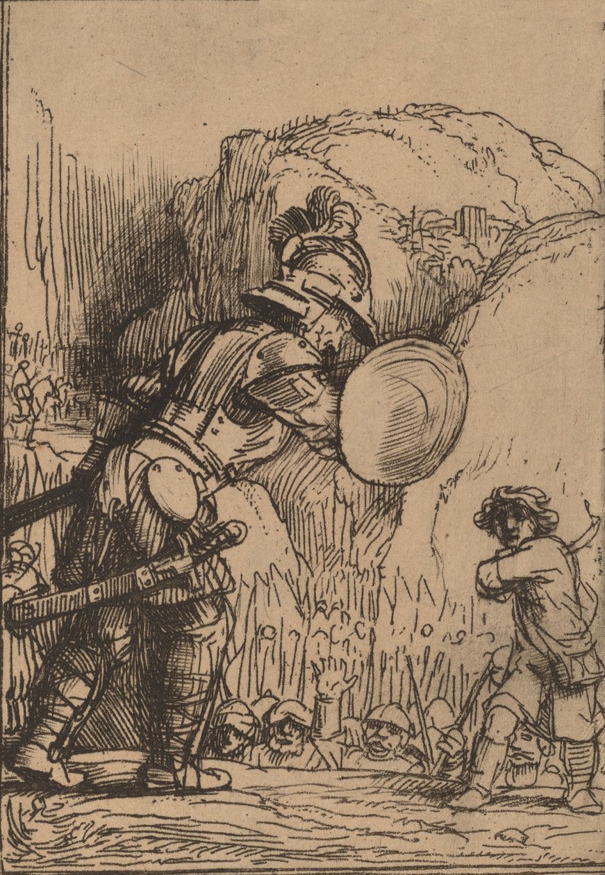 David og Goliat, 1655. af Rembrandt van Rijn