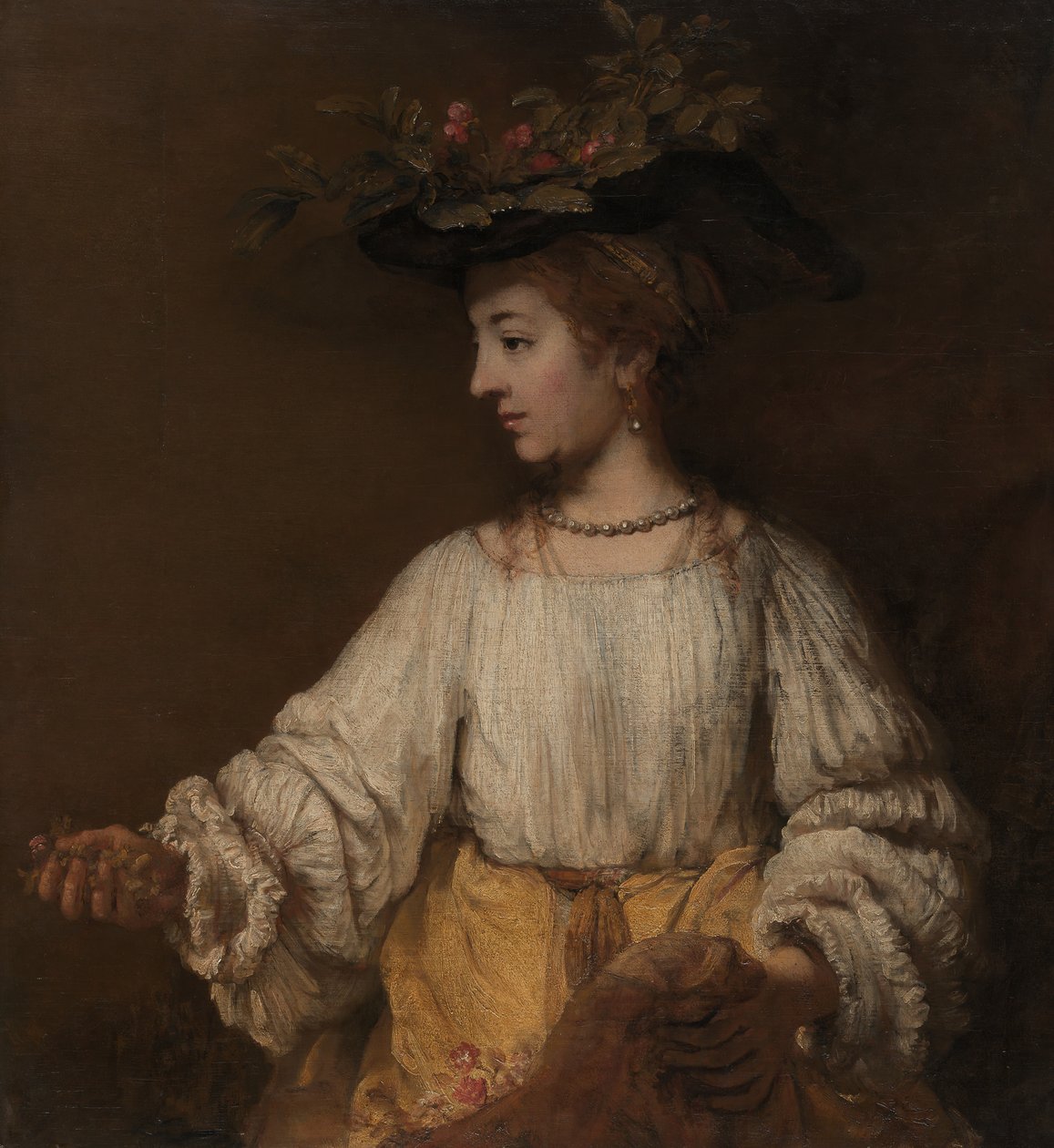 Flora, ca. 1654. af Rembrandt van Rijn