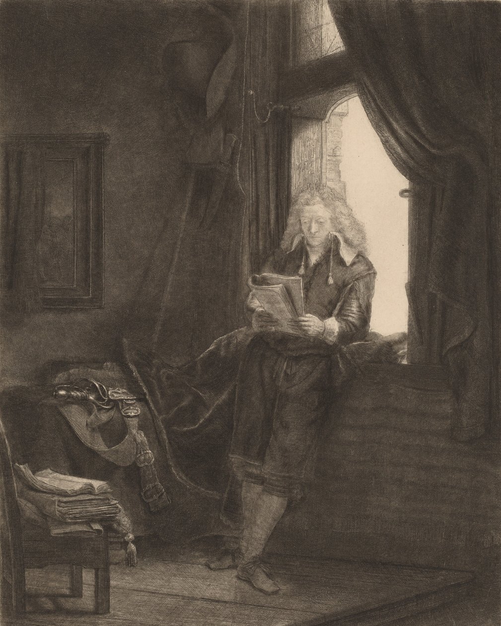 Jan Seks, 1647. af Rembrandt van Rijn