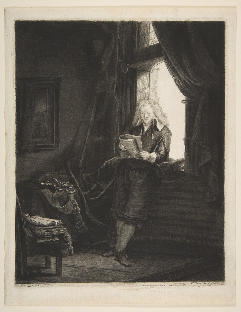 Jan Seks, 1647. af Rembrandt van Rijn