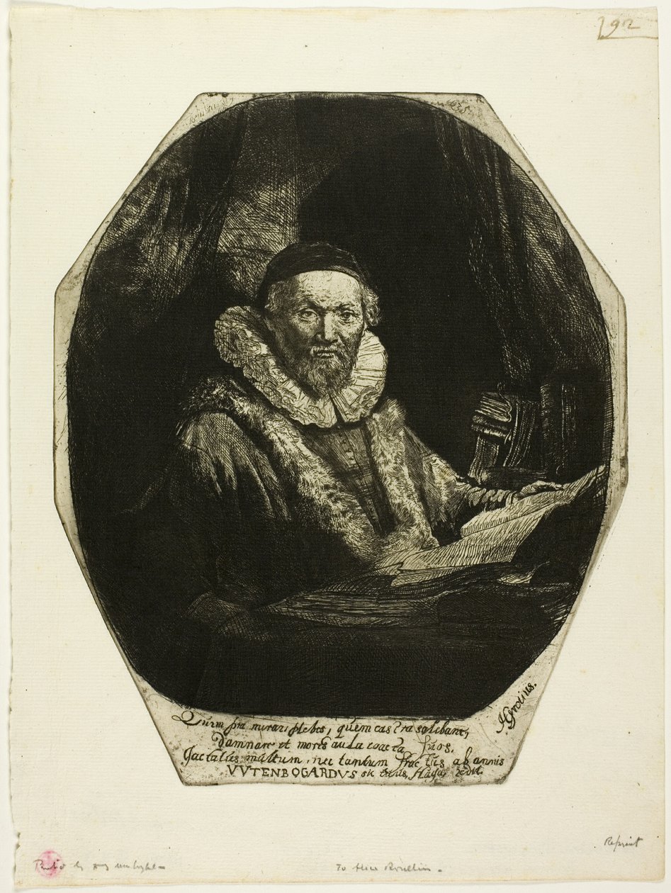 Jan Uytenbogaert af Rembrandt van Rijn
