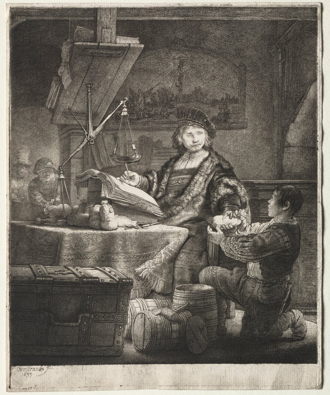 Jan Uytenbogaert, 1639. af Rembrandt van Rijn