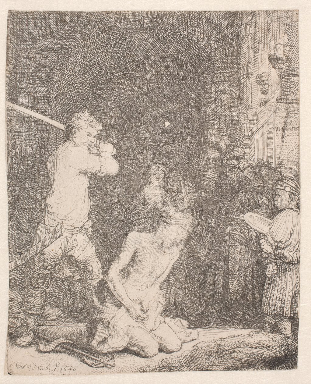 Johannes Døberen halshugges af Rembrandt van Rijn