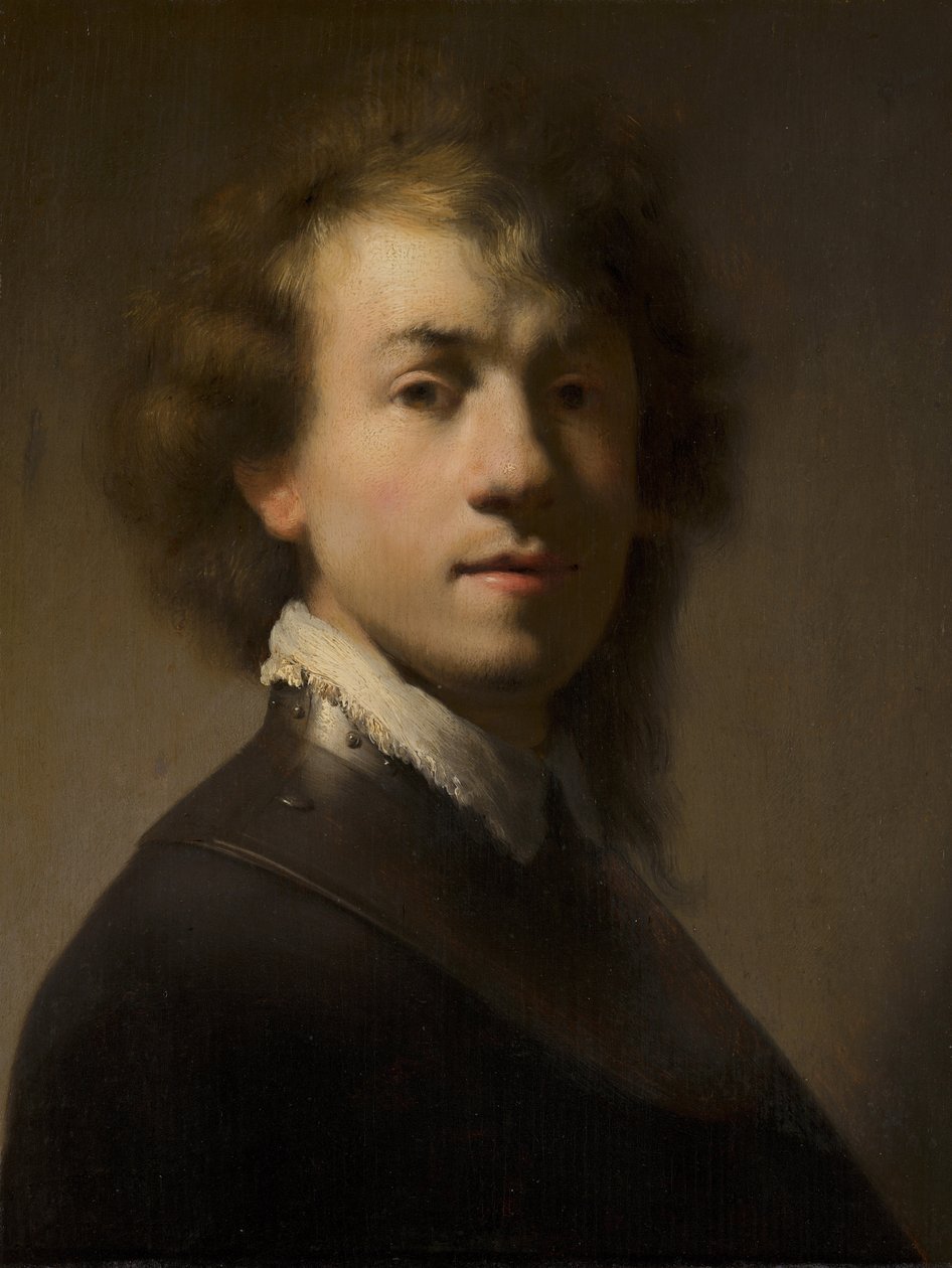 Selvportræt, 1629 af Rembrandt van Rijn