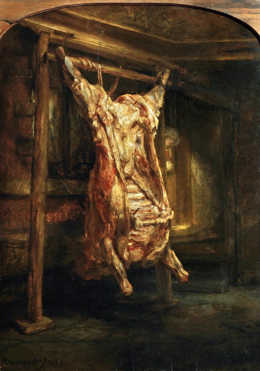 slagtet okse, 1655. af Rembrandt van Rijn