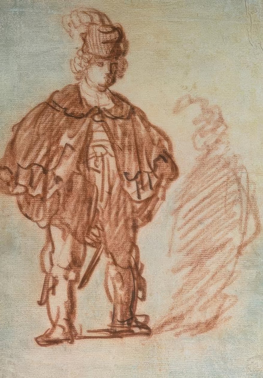 Stående skuespiller af Rembrandt van Rijn