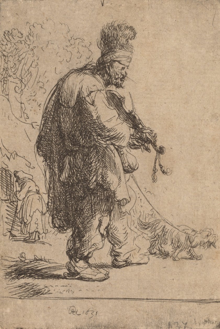 Den blinde spillemand, 1631. af Rembrandt van Rijn