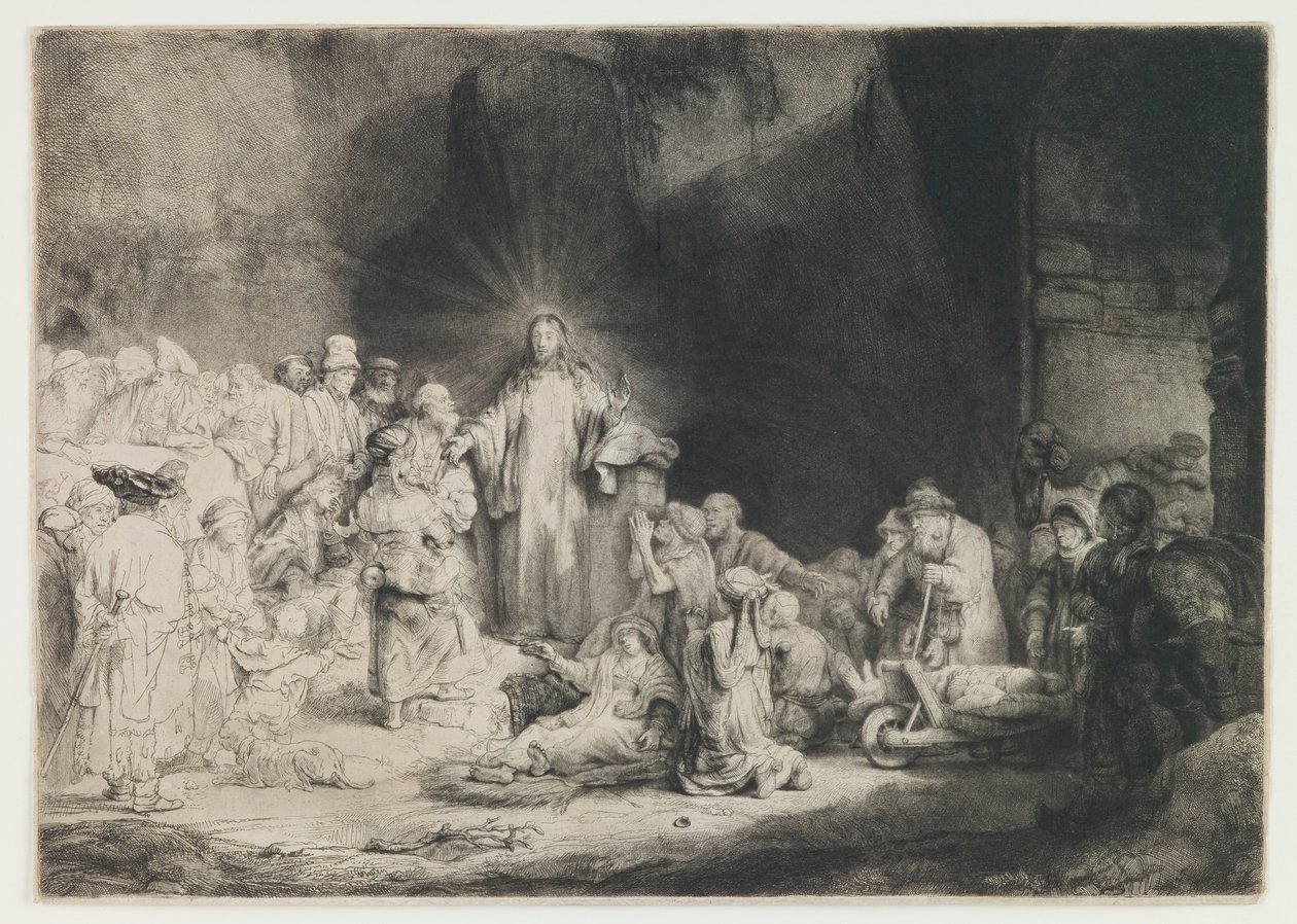 De hundrede gylden print af Rembrandt van Rijn