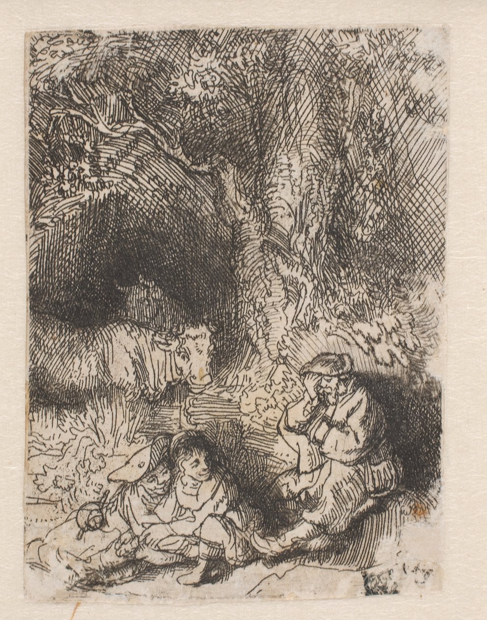 Den sovende hyrder af Rembrandt van Rijn