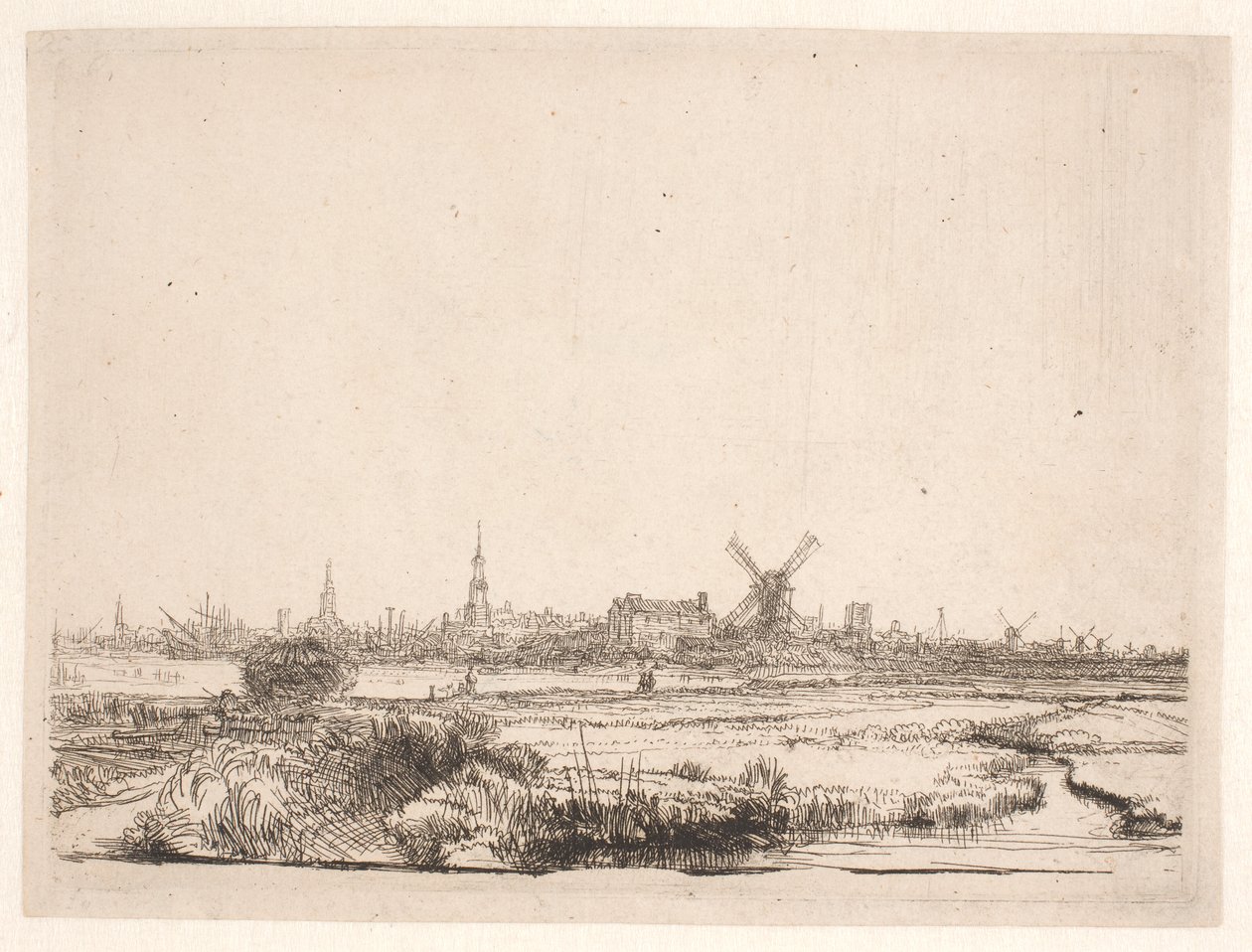 Udsigt mod Amsterdam af Rembrandt van Rijn
