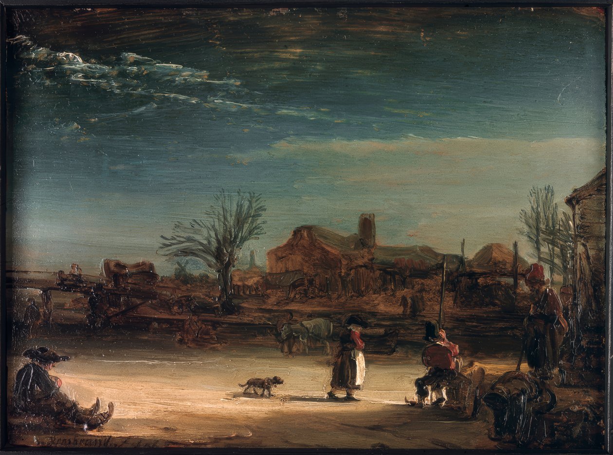 Vinterlandskab af Rembrandt van Rijn