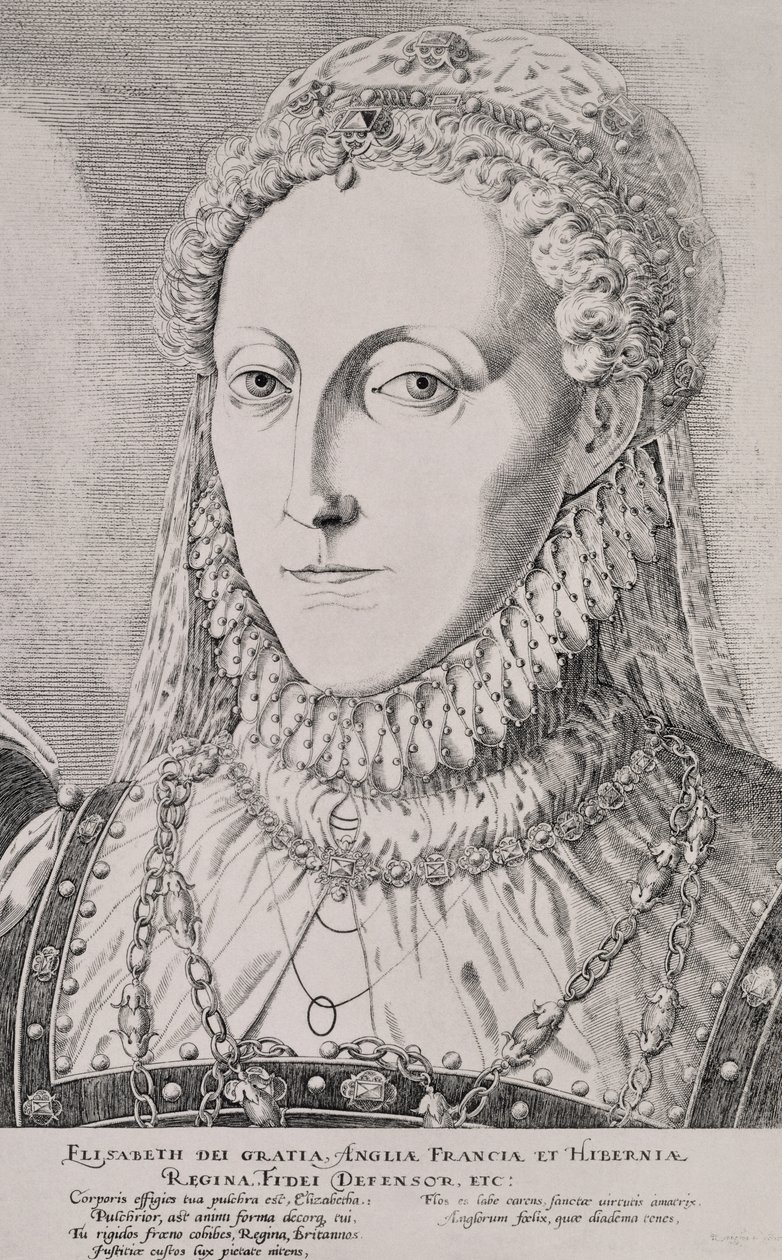 Dronning Elizabeth I (1533-1603), ca. 1572-75 af Remigius Hogenbergh