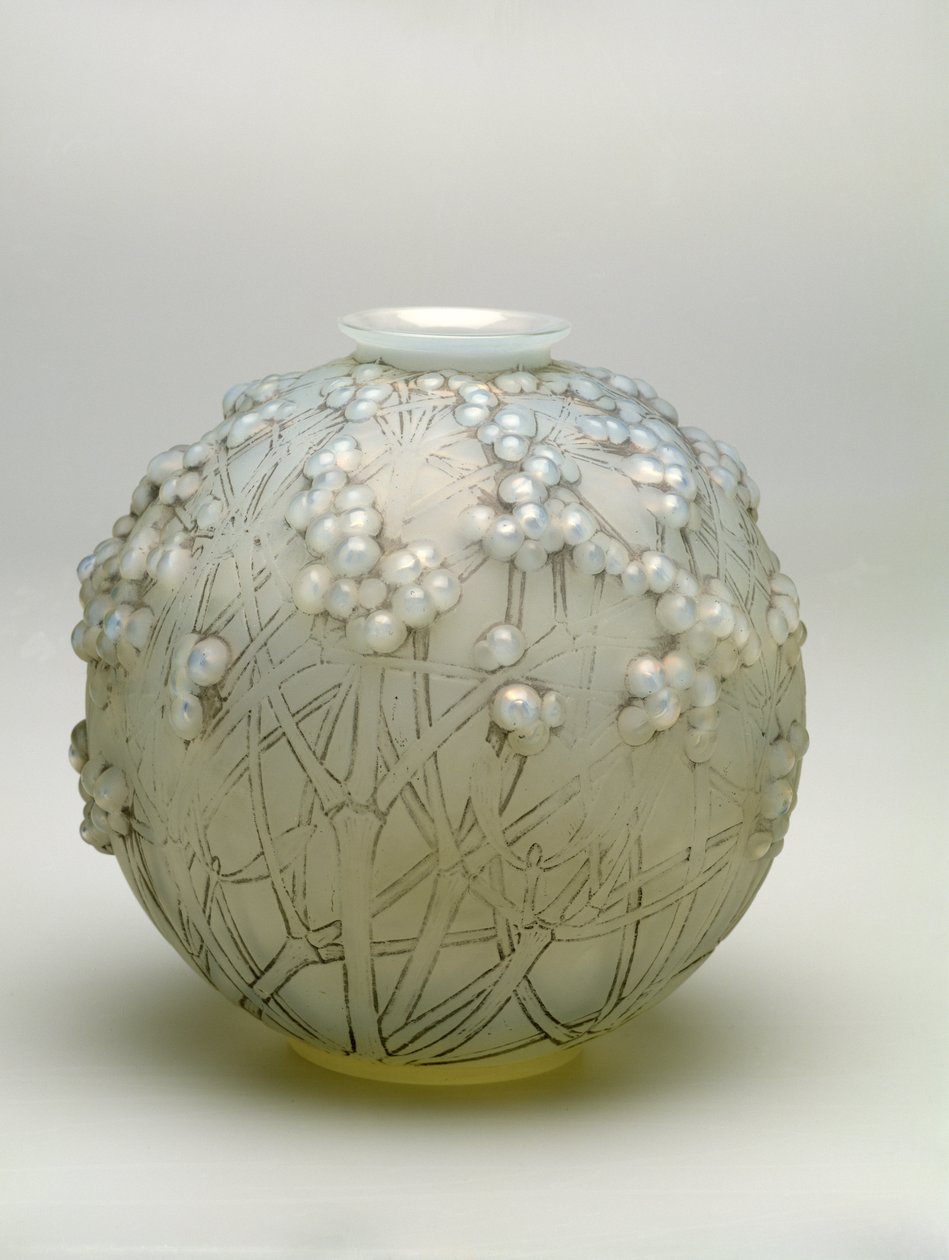 Druide-vase, 1924 (formblæst glas) af Rene Jules Lalique