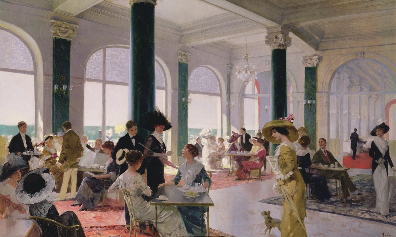 Eftermiddagste, ca. 1910 af Rene Lelong