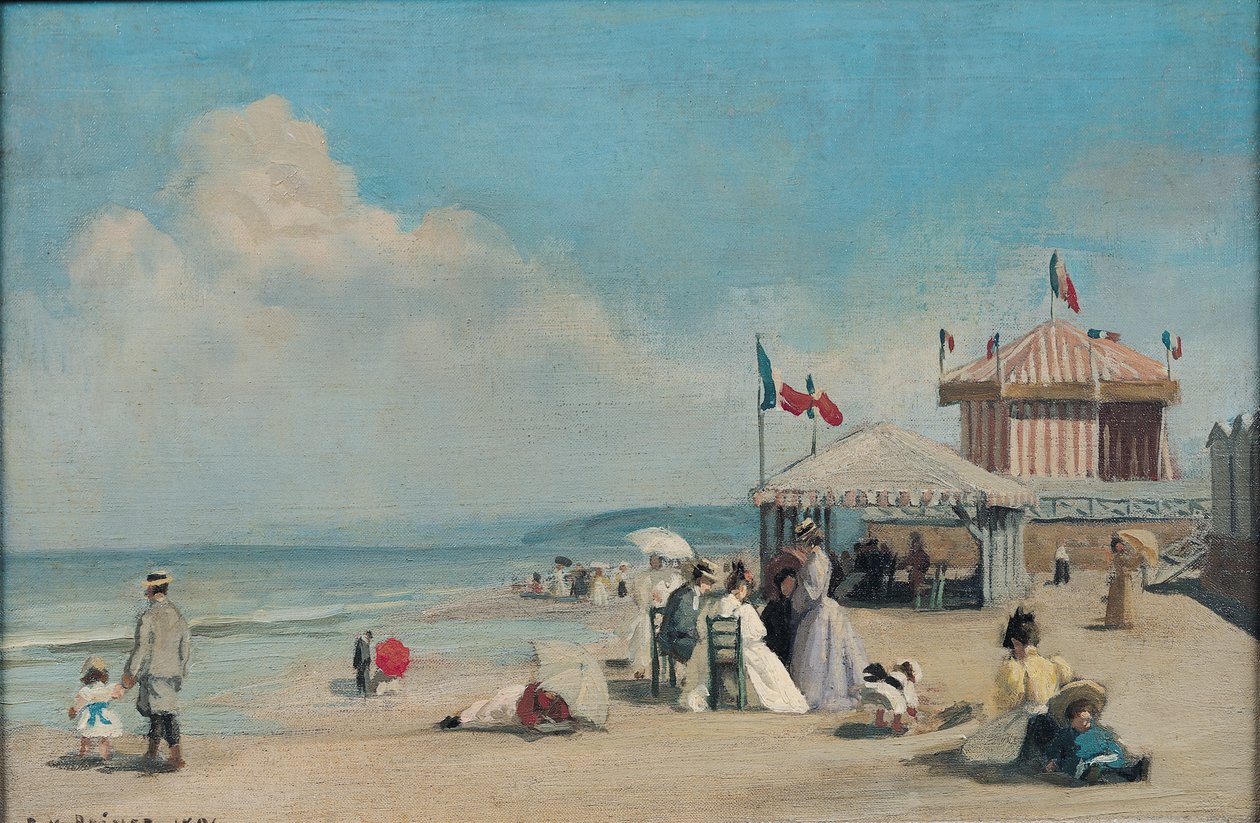 Stranden ved Cabourg af René François Xavier Prinet