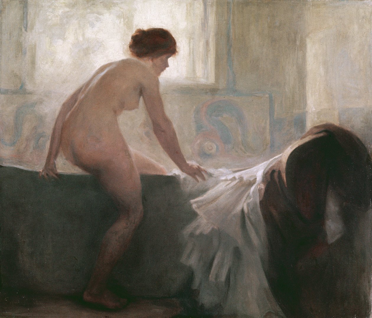 Kvinde bader af René François Xavier Prinet