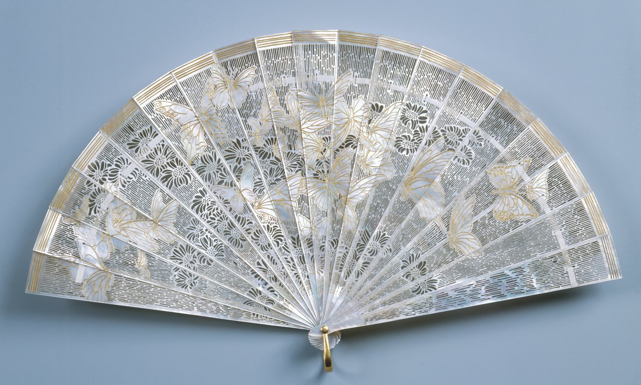 Fan, c. 1900. af Rene Jules Lalique
