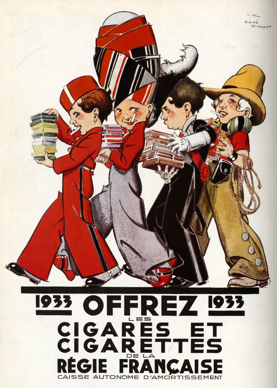 Regie Francaise cigaretter, 1932. af Rene Vincent