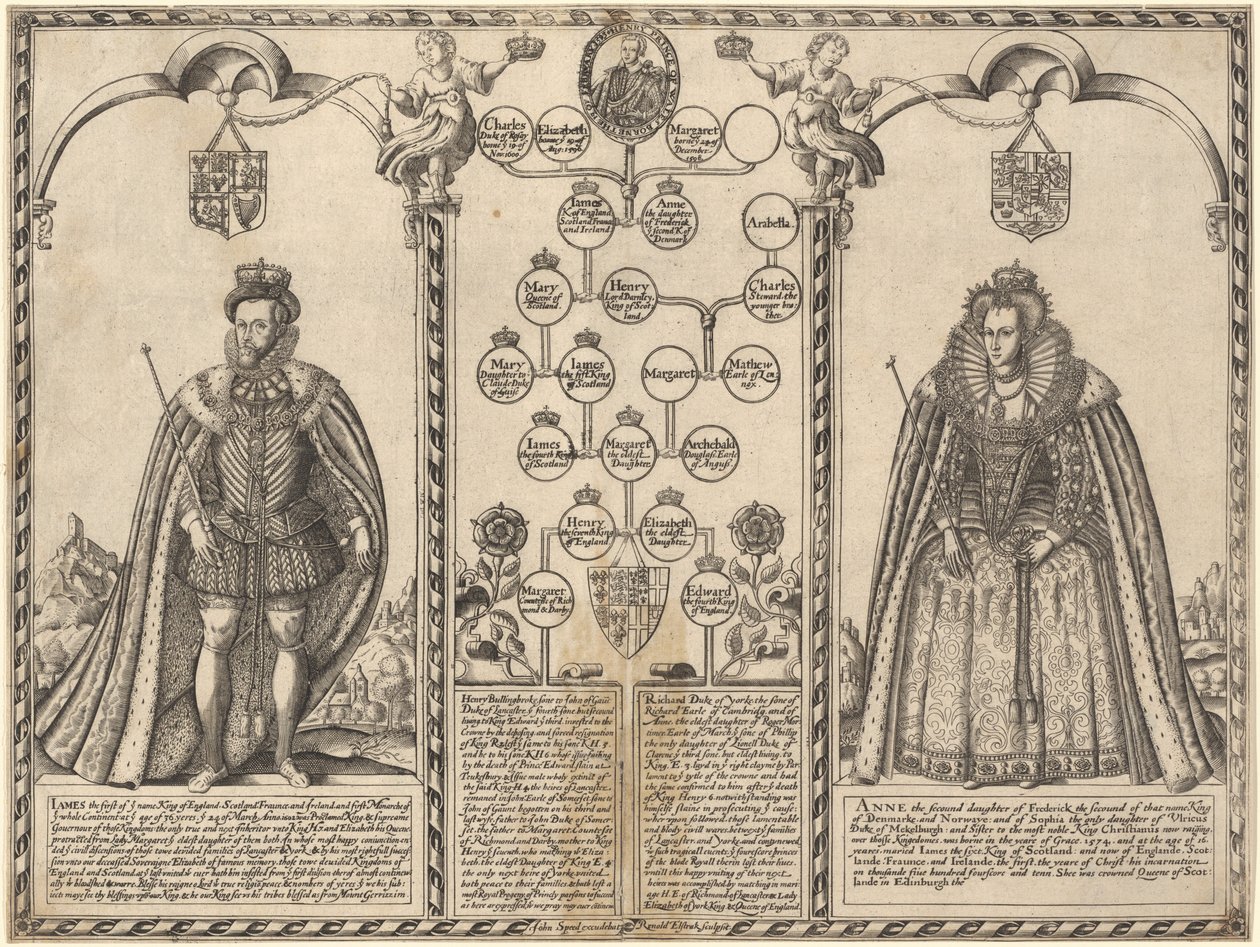 James I og Anne af Danmark af Renold Elstrack