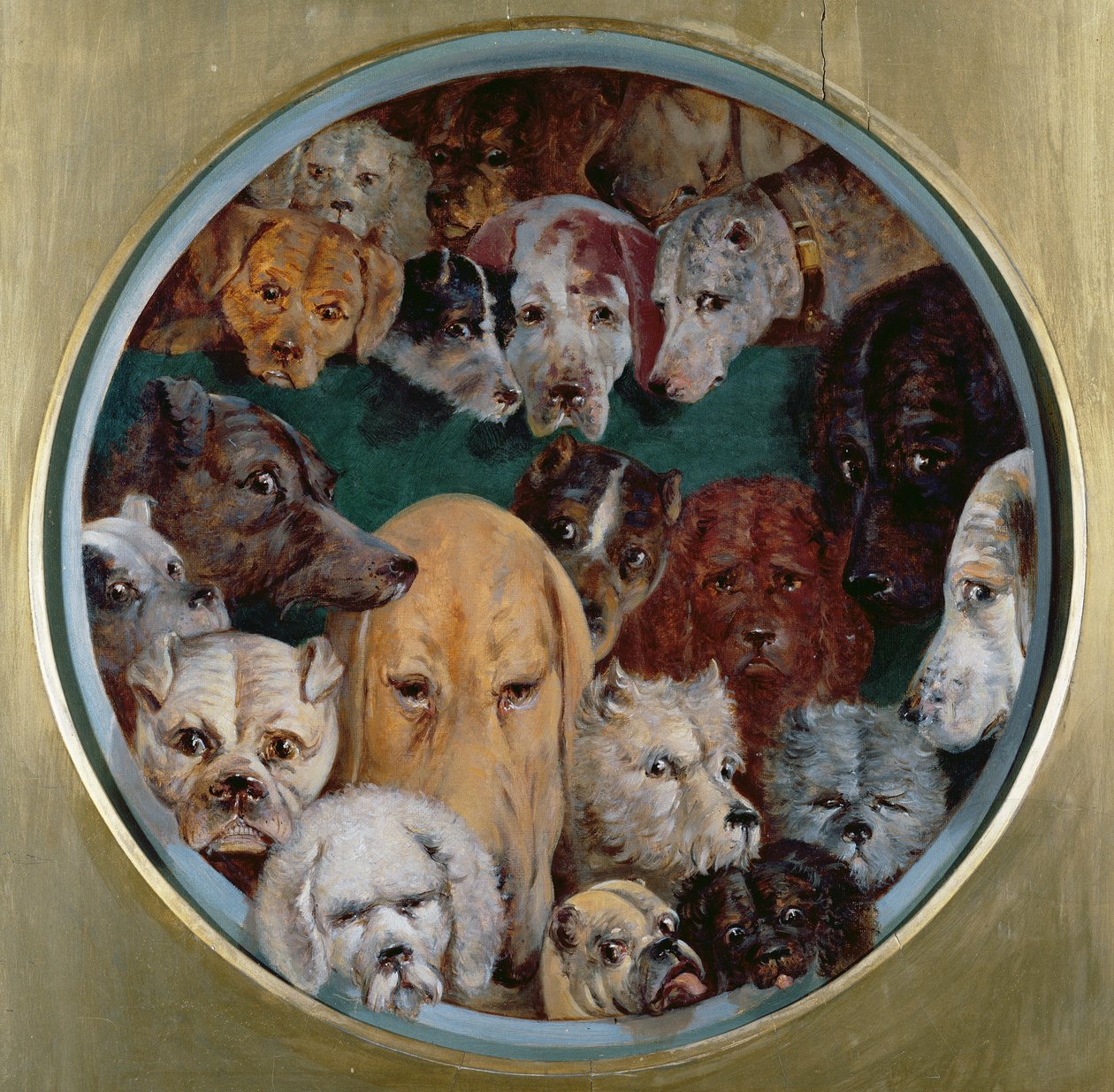Tyve hunde, 1865 af Reuben Bussey