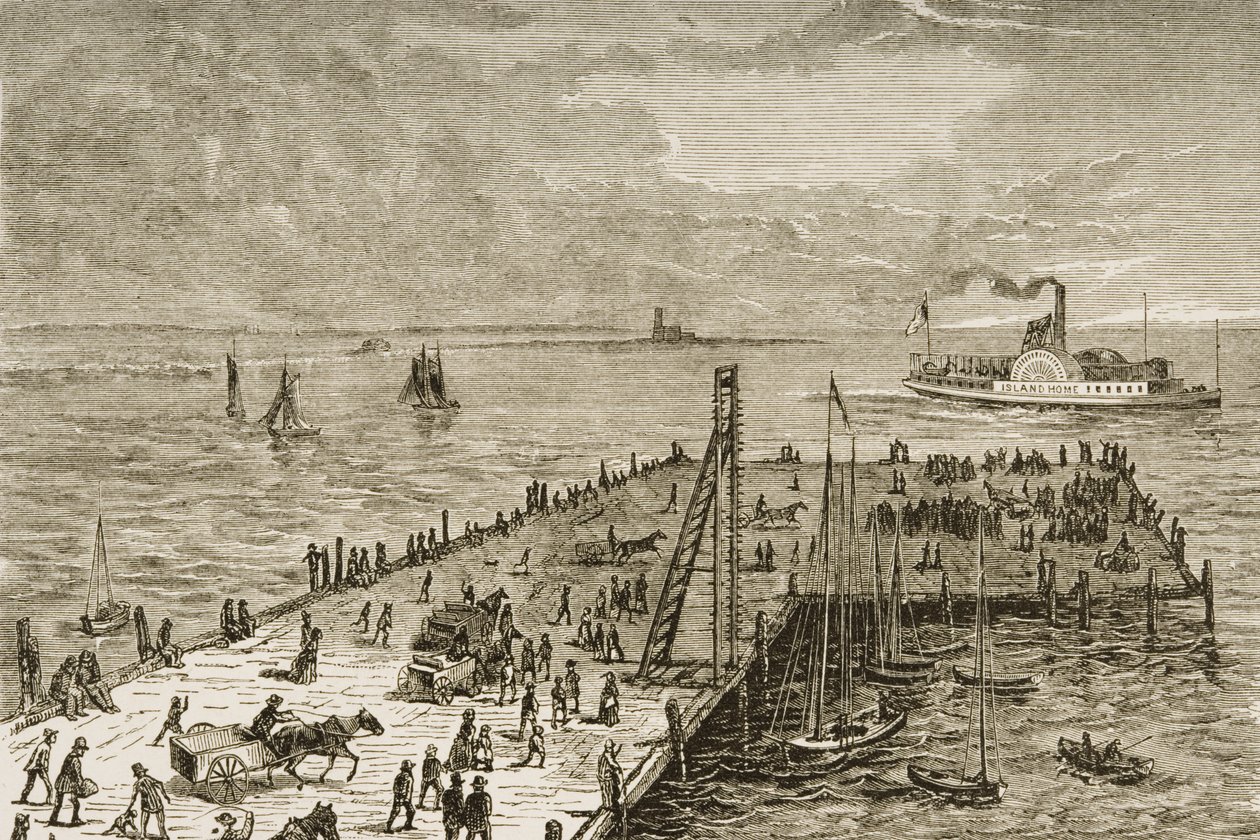 Kajen ved Nantucket Island, Massachusetts i 1870
