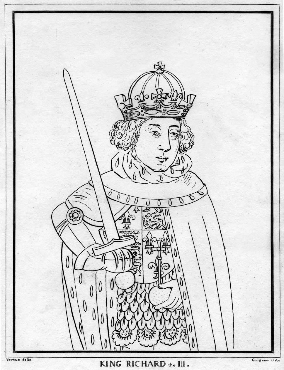 Richard III af England, 1700-tallet. af Reynolds Grignion