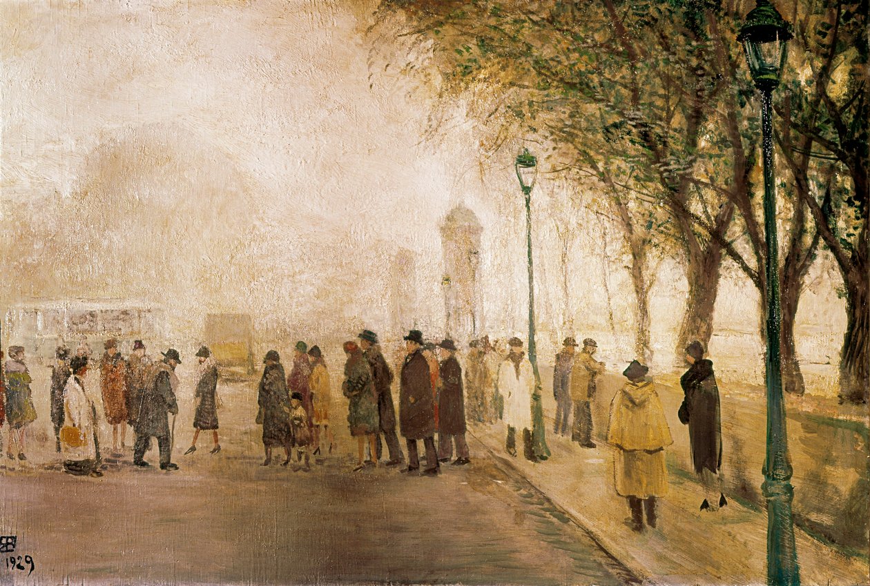 Le passage. (Olie på lærred af Ricardo Baroja