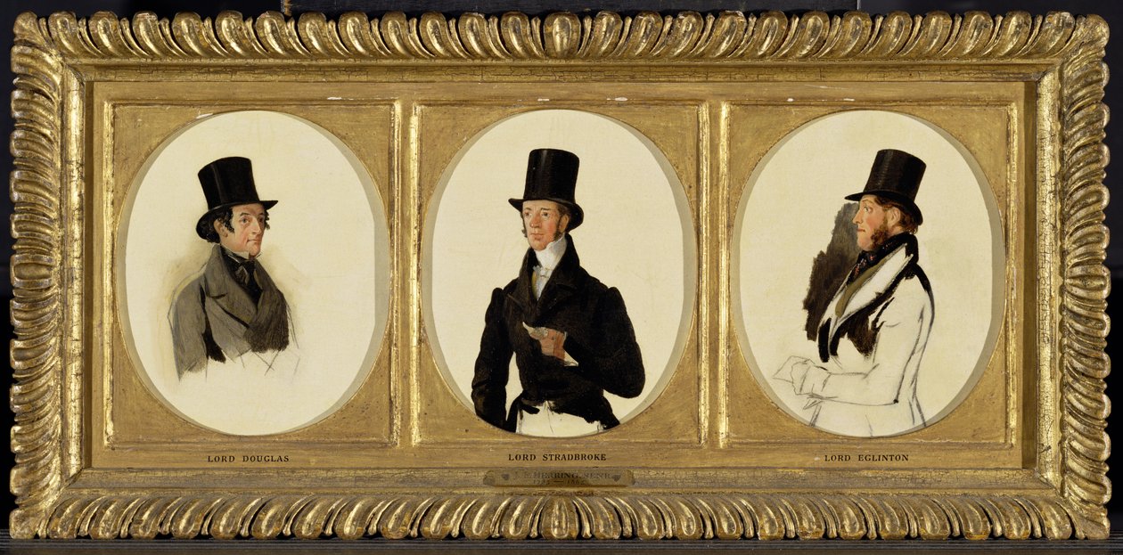 Studier til portrætterne af Lord Eglinton, Lord Douglas og Lord Stradbroke i 