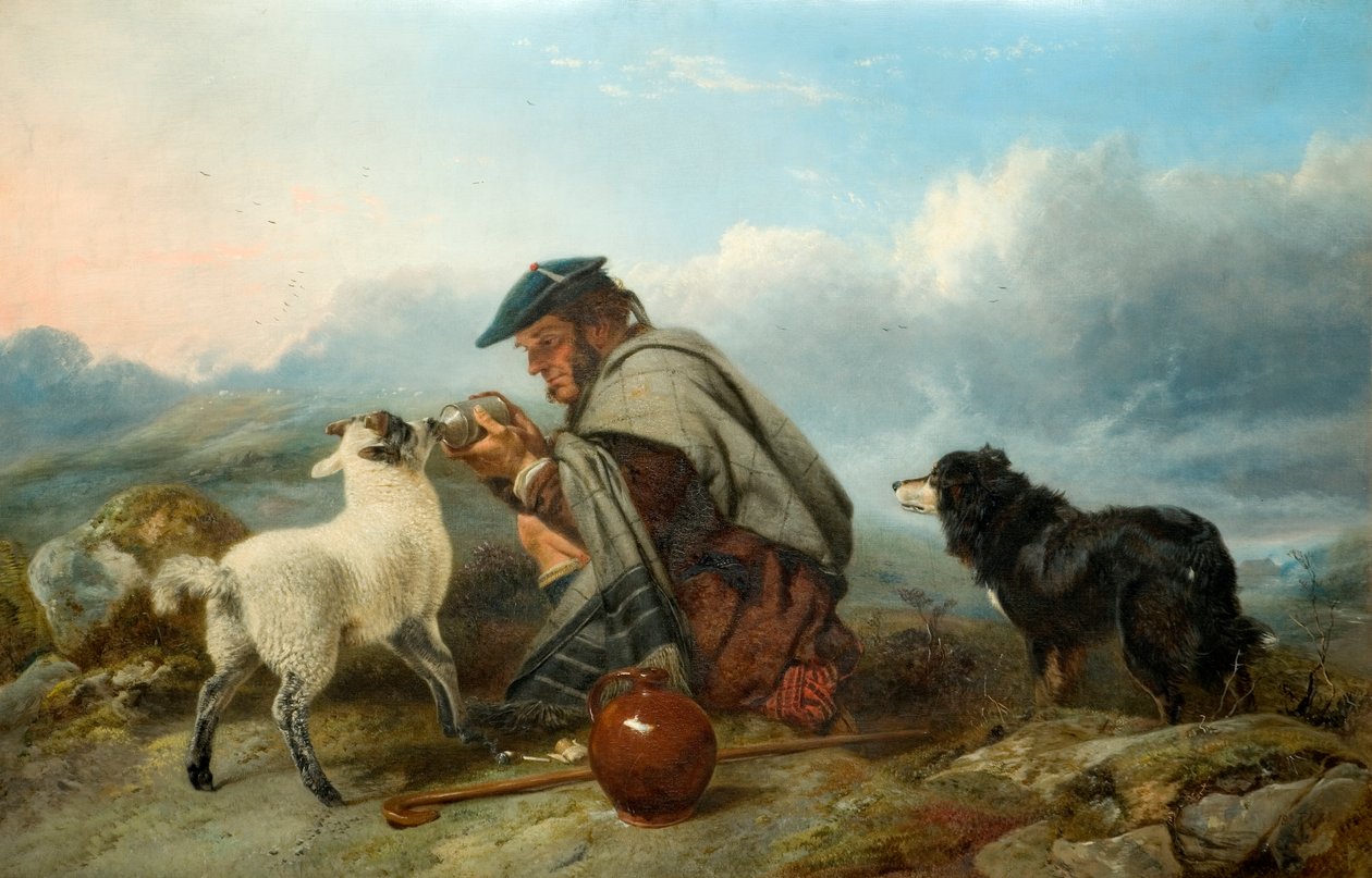 Det syge lam, 1853 af Richard Ansdell