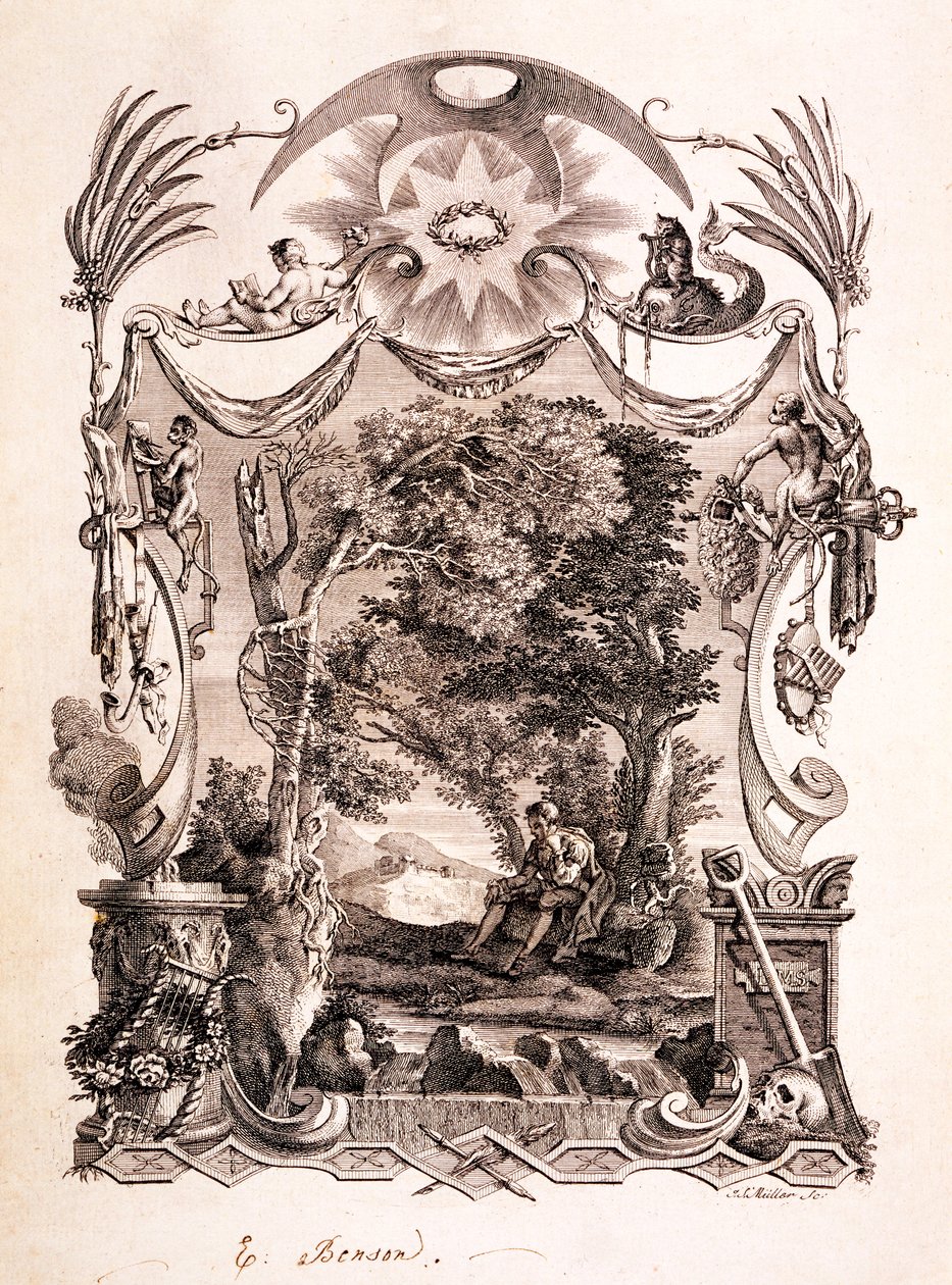 The Poet Contemplating Death, illustration fra 