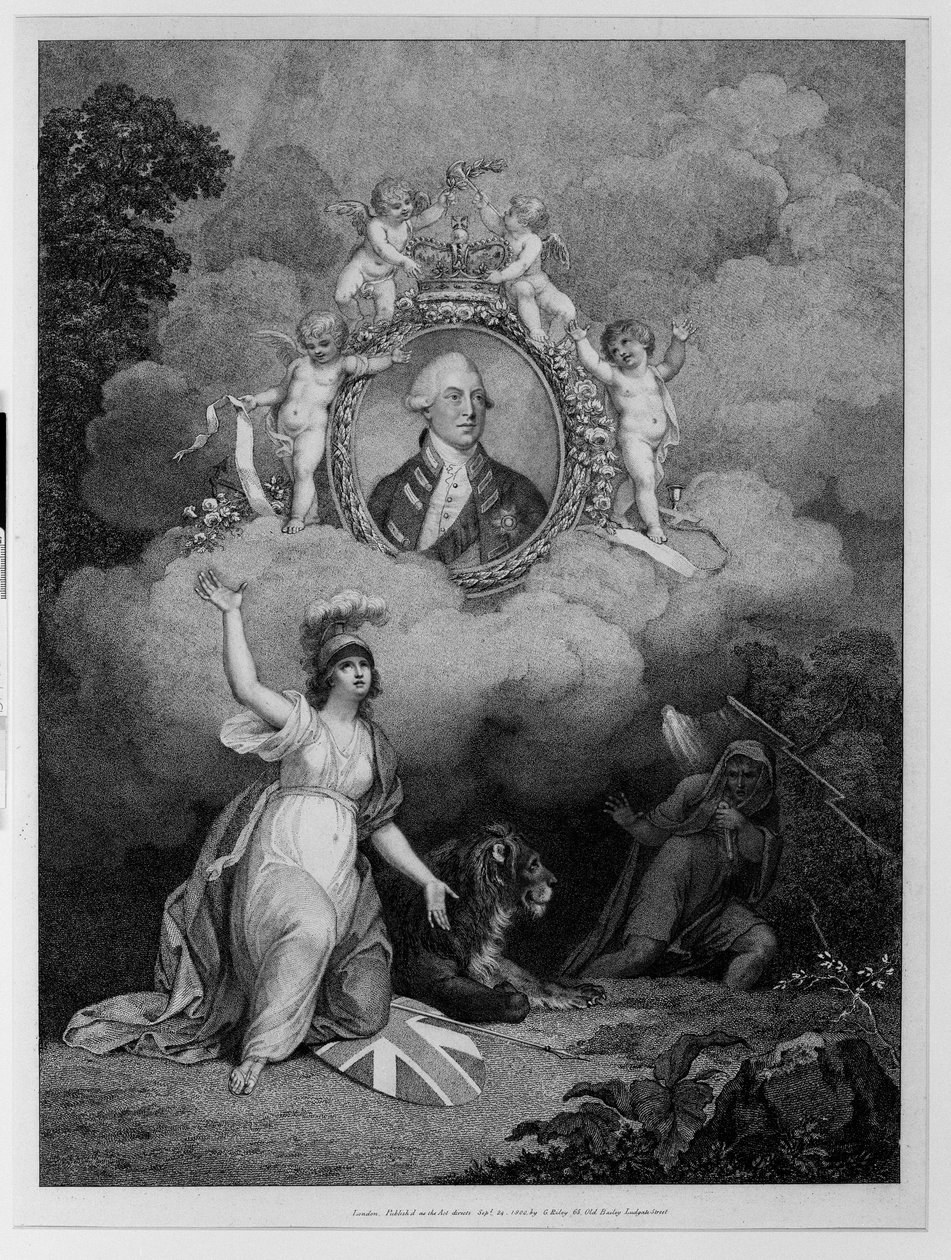 Kong George III (1738-1820), graveret af Francis Bartolozzi (1727-1815) 1802 (stipple gravering) af Richard Corbould