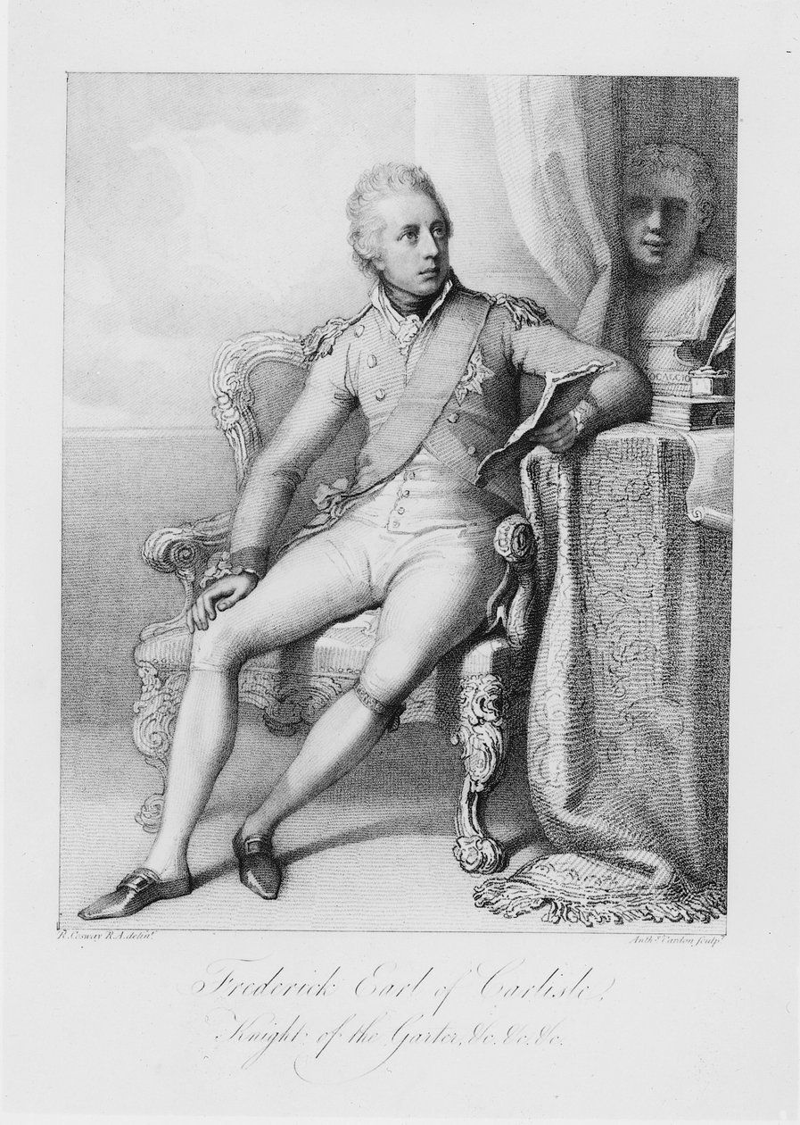 Frederick Earl of Carlisle, Ridder af strømpebåndet, ca. 1800 (stiftætsning) af Richard Cosway