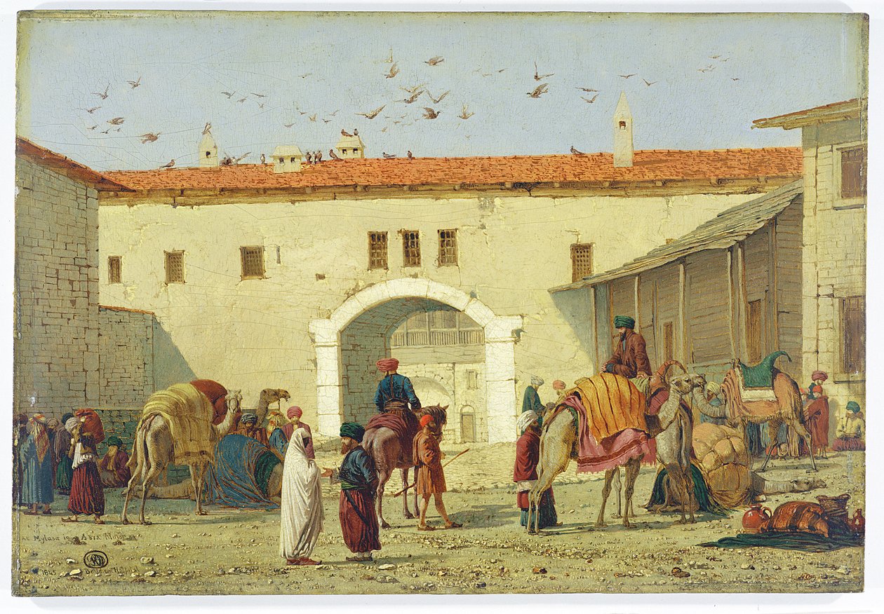 Caravanserai i Mylasa, Tyrkiet, 1845 af Richard Dadd