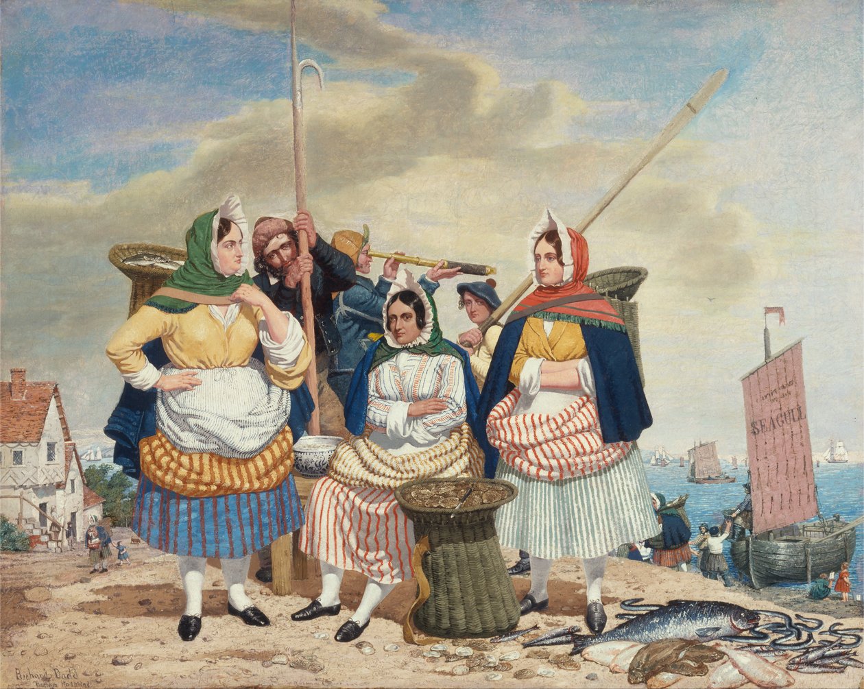 Fiskemarked ved havet af Richard Dadd