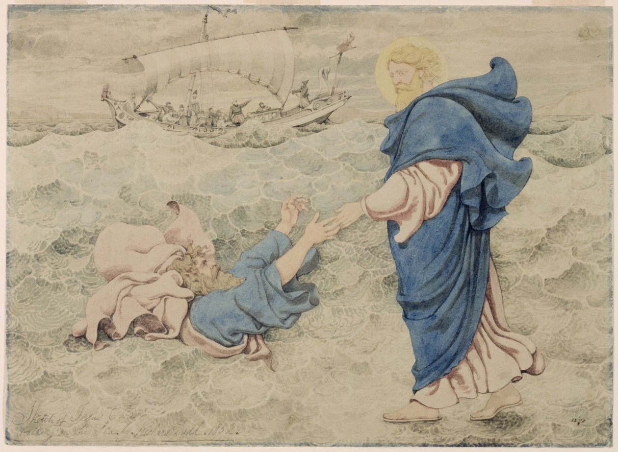 Skitse af Kristus, der går på vandet af Richard Dadd