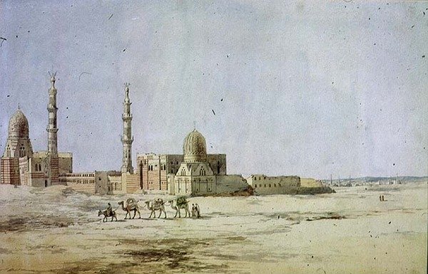 Khalifernes grave, Cairo (wc på papir) af Richard Dadd