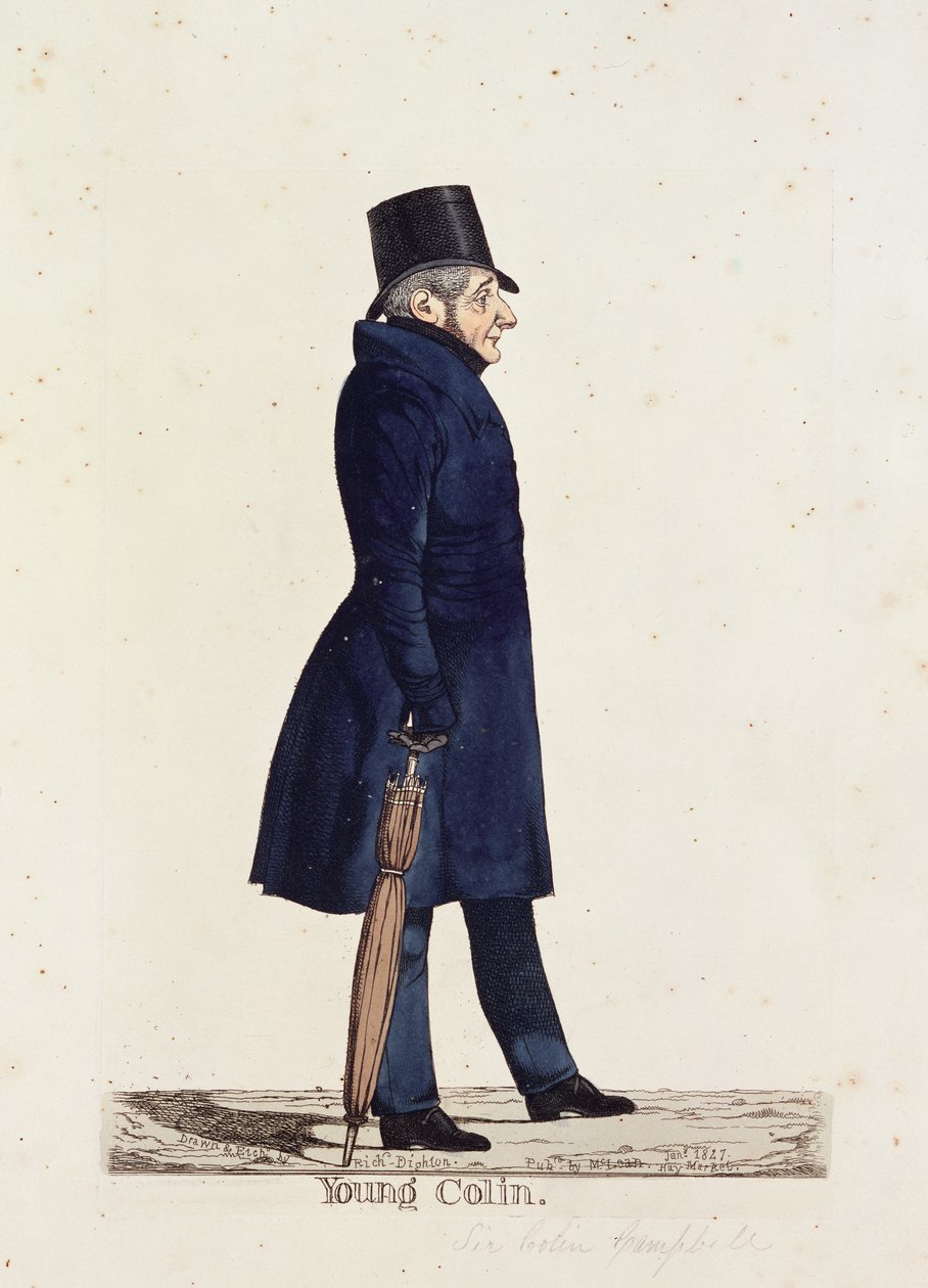 Young Colin, 1827 (farvet radering) af Richard Dighton