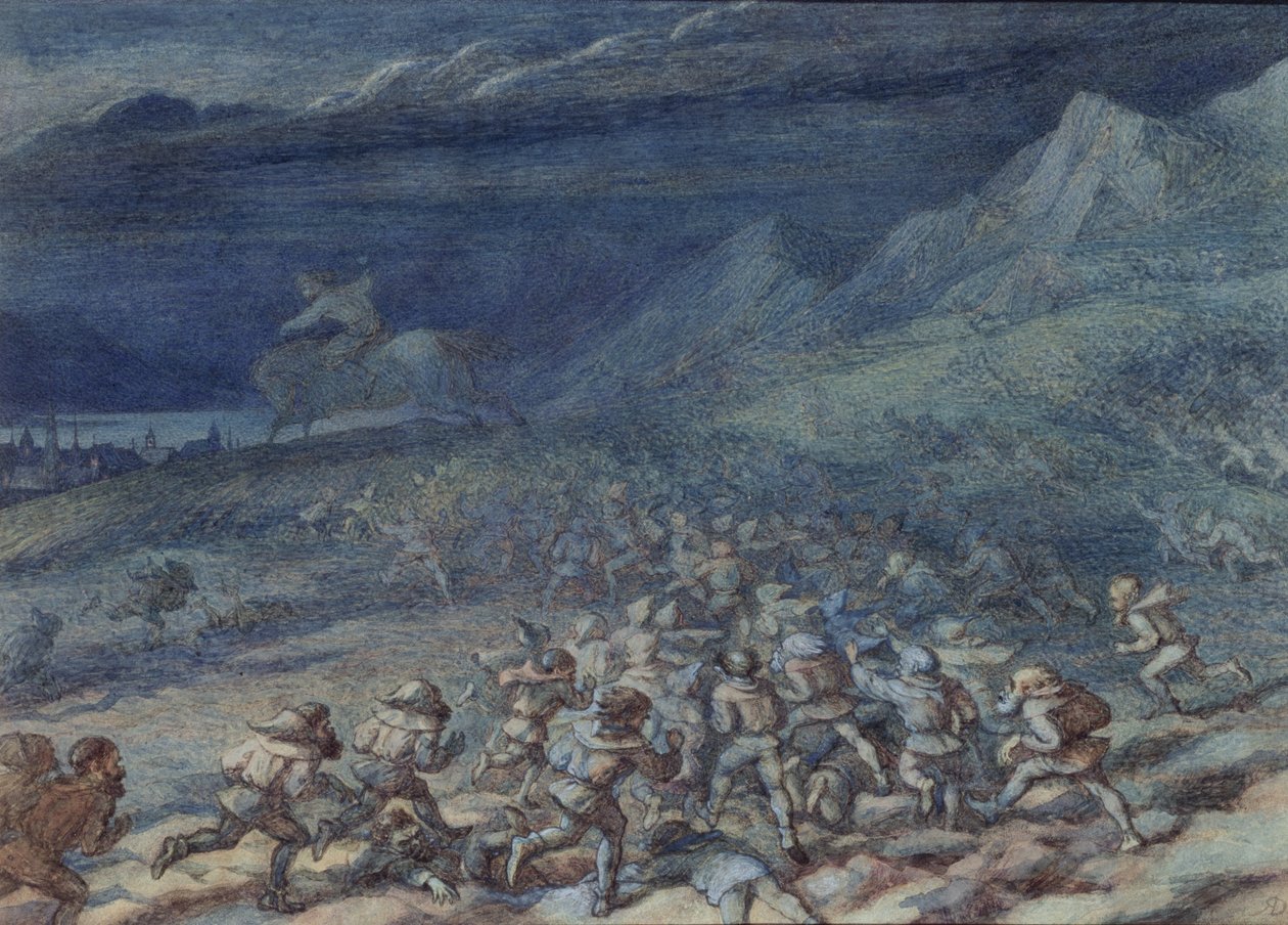 Alterbægeret i Aagerup (wc, gouache på papir) af Richard Doyle