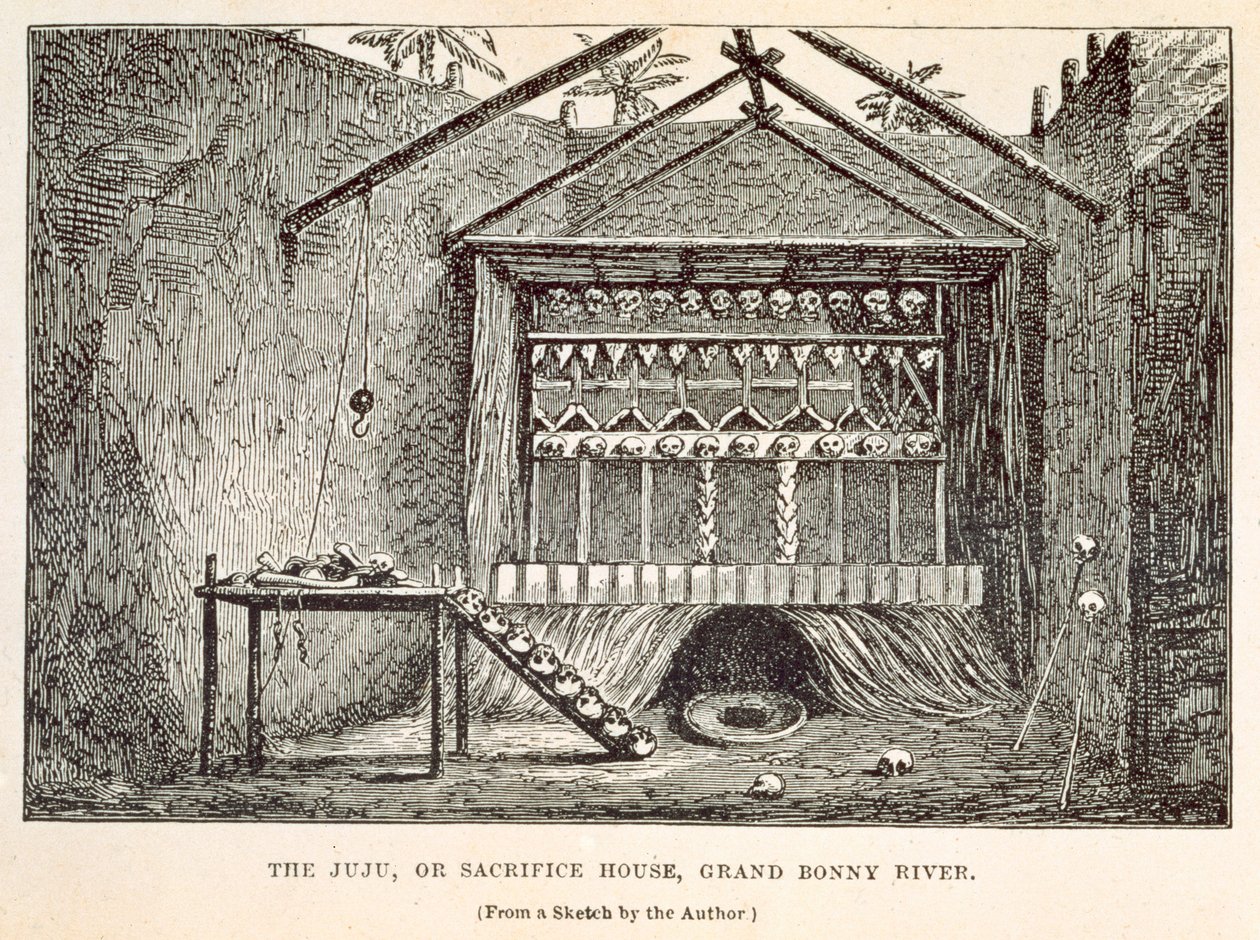The Juju, eller Sacrifice House, Grand Bonny River, fra 
